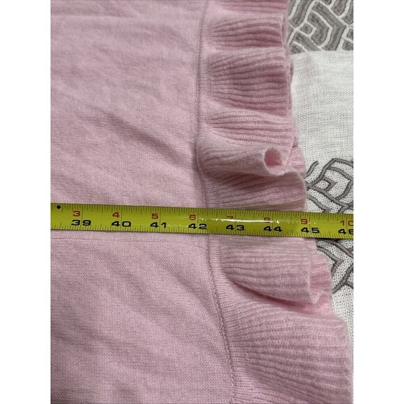 (R7) Lilly Pulitzer Tootsie Cashmere Blend Sweater Wrap Scallop Pink One Size - Picture 8 of 15
